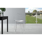 Manhattan Comfort Madeline Metal Chair With Seat Cushion In Silver & White