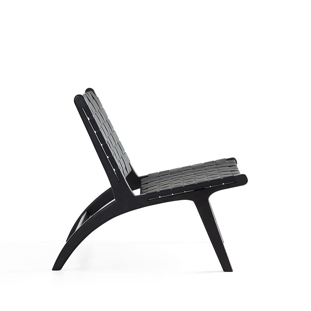 Manhattan Comfort Maintenon Leatherette Accent Chair In Black