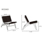 Manhattan Comfort Maintenon Leatherette Black & Nature Accent Chair In A Set Of 2
