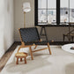 Manhattan Comfort Maintenon Leatherette Black & Nature Accent Chair In A Set Of 2