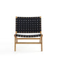 Manhattan Comfort Maintenon Leatherette Black & Nature Accent Chair In A Set Of 2