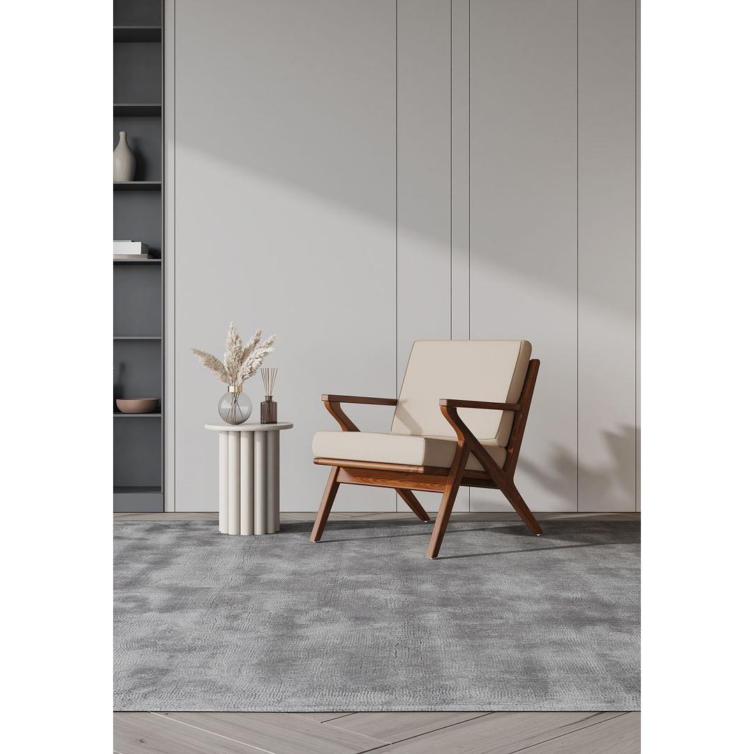 Manhattan Comfort Martelle Cream & Amber Twill Weave Accent Chair