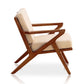 Manhattan Comfort Martelle Cream & Amber Twill Weave Accent Chair