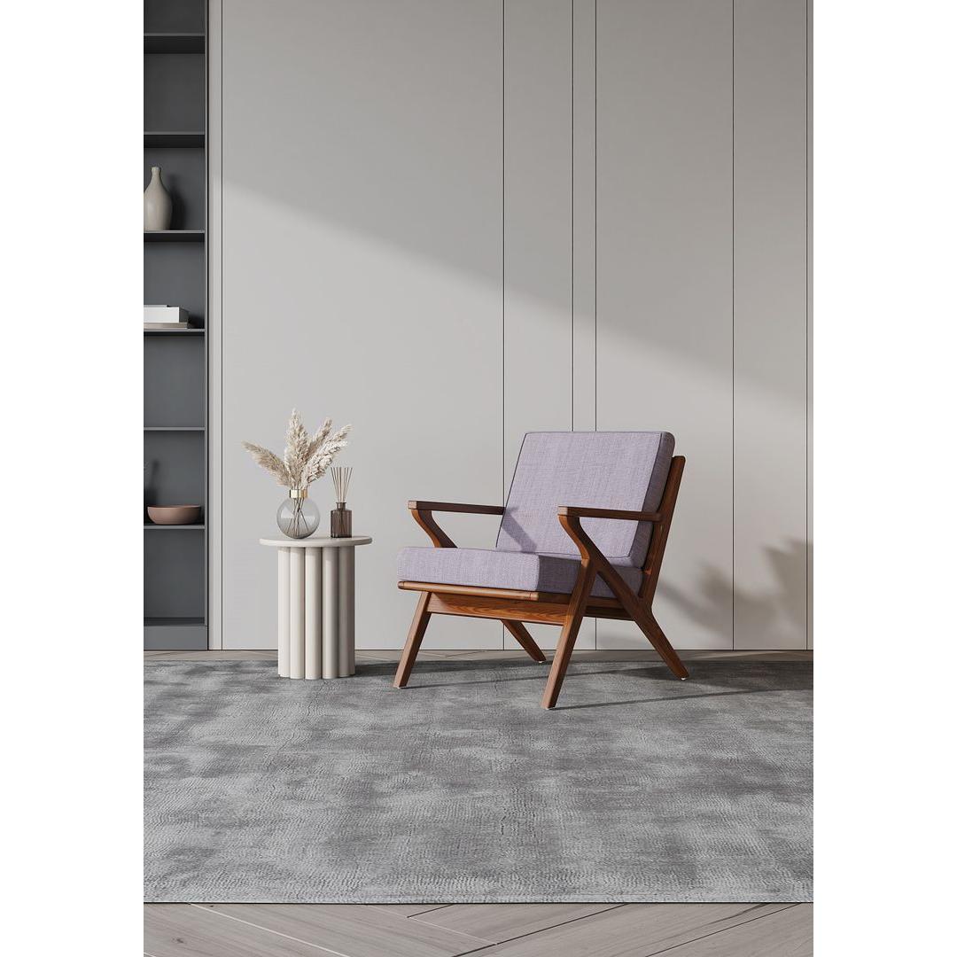 Manhattan Comfort Martelle Gray & Amber Twill Weave Accent Chair
