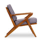 Manhattan Comfort Martelle Gray & Amber Twill Weave Accent Chairs In A Set Of 2