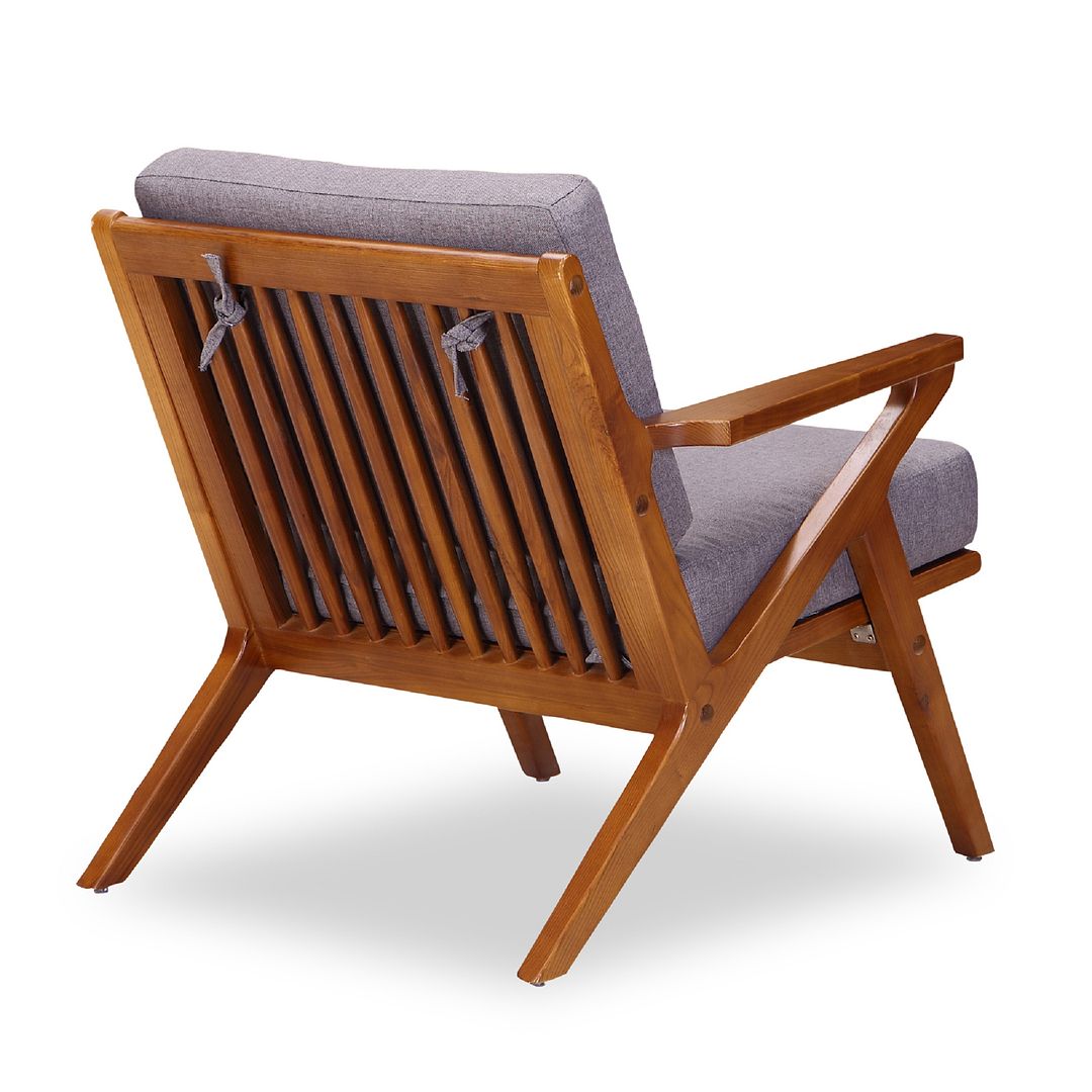 Manhattan Comfort Martelle Gray & Amber Twill Weave Accent Chairs In A Set Of 2