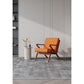 Manhattan Comfort Martelle Orange & Amber Twill Weave Accent Chair