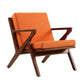 Manhattan Comfort Martelle Orange & Amber Twill Weave Accent Chair