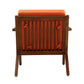 Manhattan Comfort Martelle Orange & Amber Twill Weave Accent Chairs In A Set Of 2