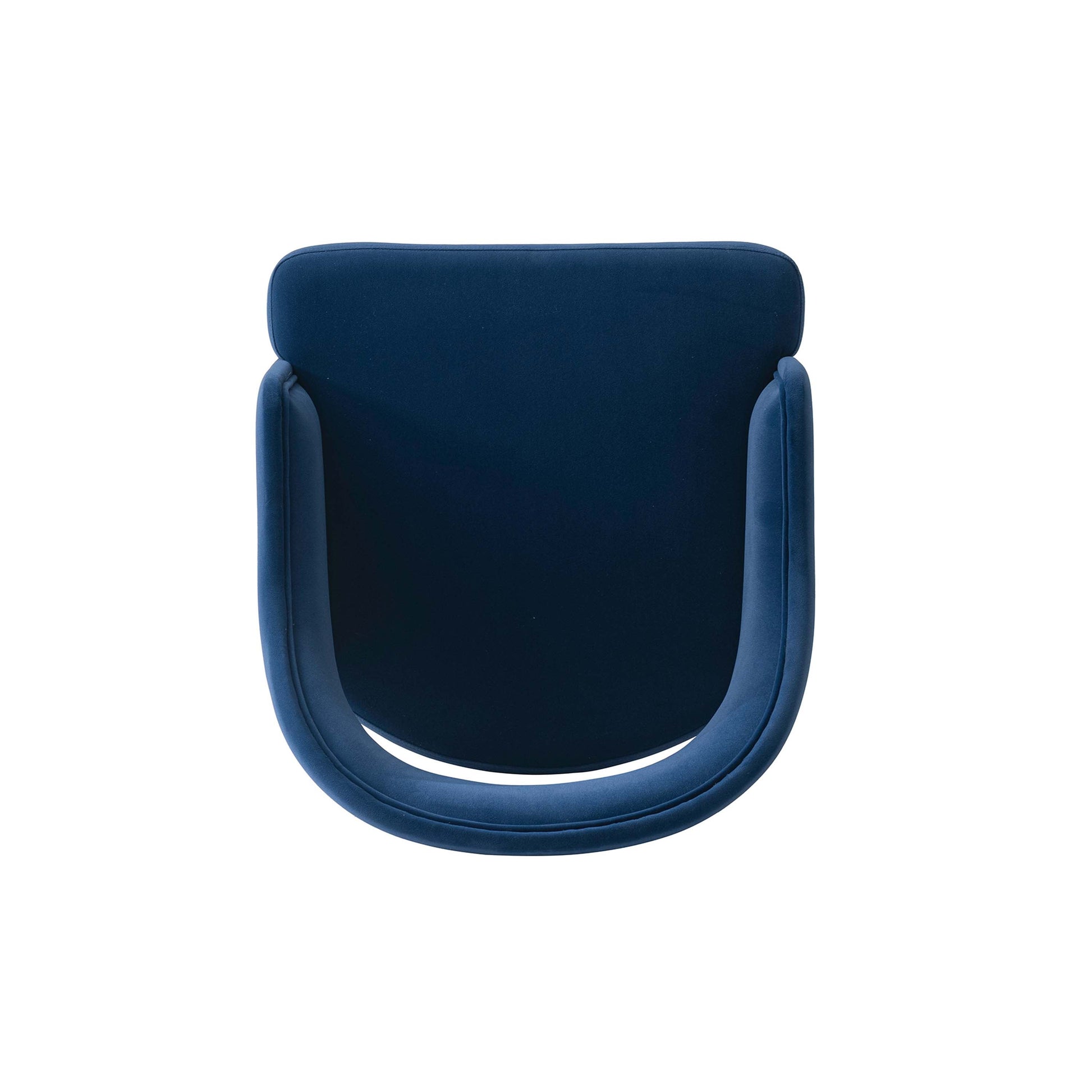 Manhattan Comfort Midnight Blue Modern Carrington Velvet Dining Armchair In A Set Of 2