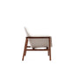 Manhattan Comfort Miller Cream & Walnut Linen Weave Accent Chair