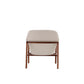Manhattan Comfort Miller Cream & Walnut Linen Weave Accent Chair