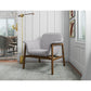 Manhattan Comfort Miller Gray & Walnut Linen Weave Accent Chair