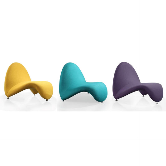 Manhattan Comfort MoMa Multi Colored 3-Piece Accent Chairs In Purple, Teal, & Yellow