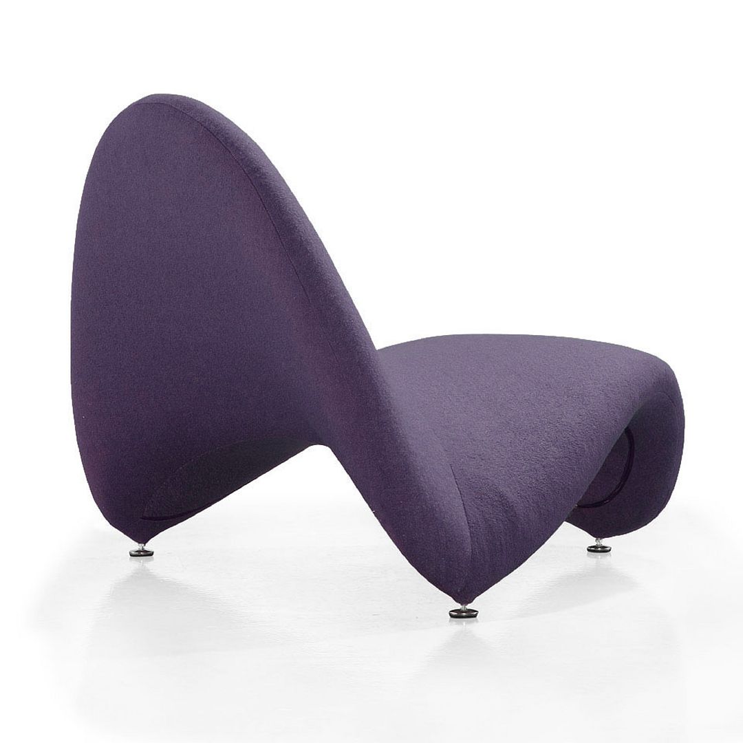 Manhattan Comfort MoMa Purple Wool Blend Accent Chairs In A Set Of 2