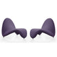 Manhattan Comfort MoMa Purple Wool Blend Accent Chairs In A Set Of 2