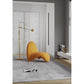 Manhattan Comfort MoMa Yellow Wool Blend Accent Chair