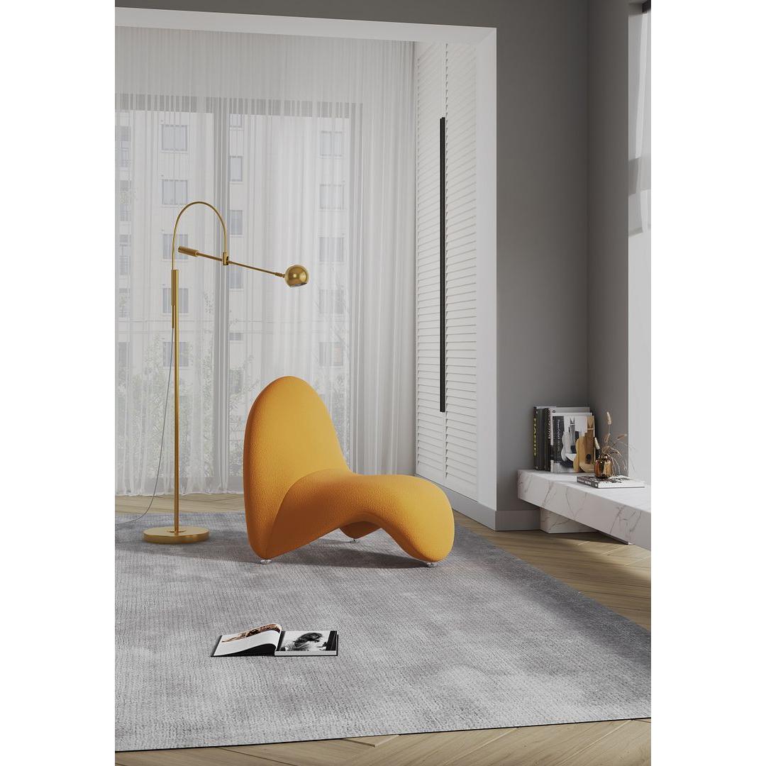 Manhattan Comfort MoMa Yellow Wool Blend Accent Chair