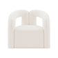 Manhattan Comfort Modern Darian Boucle Accent Chair In Cream