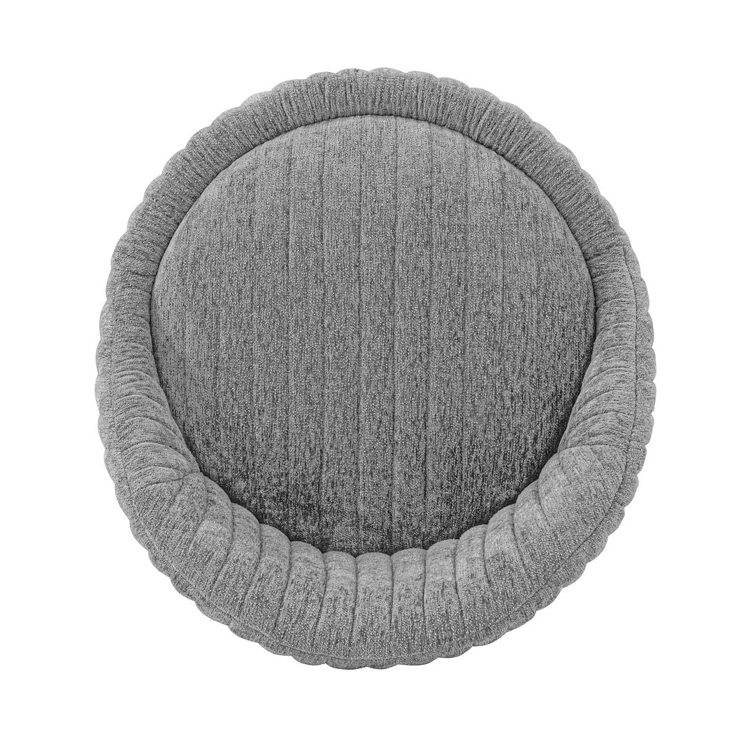 Manhattan Comfort Modern Leela 2-Piece Swivel Boucle Accent Chair In Gray