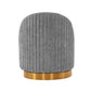 Manhattan Comfort Modern Leela 2-Piece Swivel Boucle Accent Chair In Gray