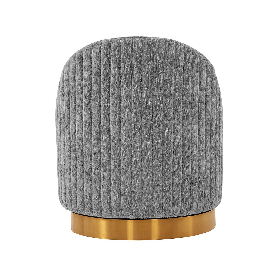 Manhattan Comfort Modern Leela 2-Piece Swivel Boucle Accent Chair In Gray