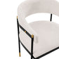 Manhattan Comfort Modern Lia 2-Piece Boucle Dining Armchair In Cream