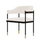 Manhattan Comfort Modern Lia 2-Piece Boucle Dining Armchair In Cream