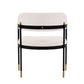 Manhattan Comfort Modern Lia 2-Piece Boucle Dining Armchair In Cream