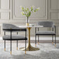 Manhattan Comfort Modern Lia Boucle Dining Armchair In Gray