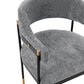 Manhattan Comfort Modern Lia Boucle Dining Armchair In Gray