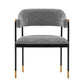 Manhattan Comfort Modern Lia Boucle Dining Armchair In Gray