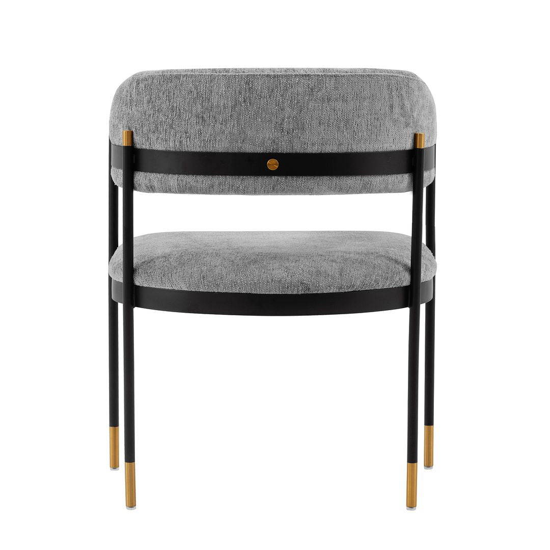 Manhattan Comfort Modern Lia Boucle Dining Armchair In Gray