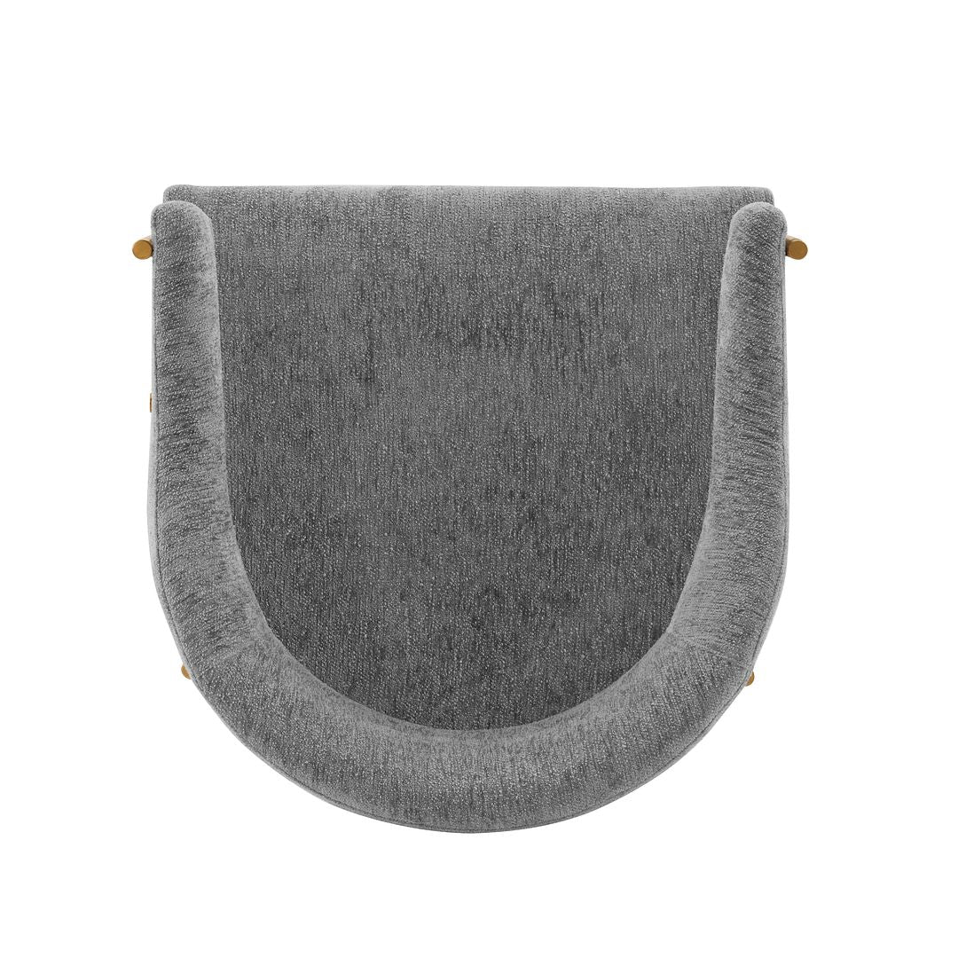 Manhattan Comfort Modern Lia Boucle Dining Armchair In Gray