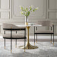 Manhattan Comfort Modern Lia Boucle Dining Armchair In Stone