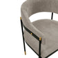 Manhattan Comfort Modern Lia Boucle Dining Armchair In Stone