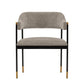 Manhattan Comfort Modern Lia Boucle Dining Armchair In Stone