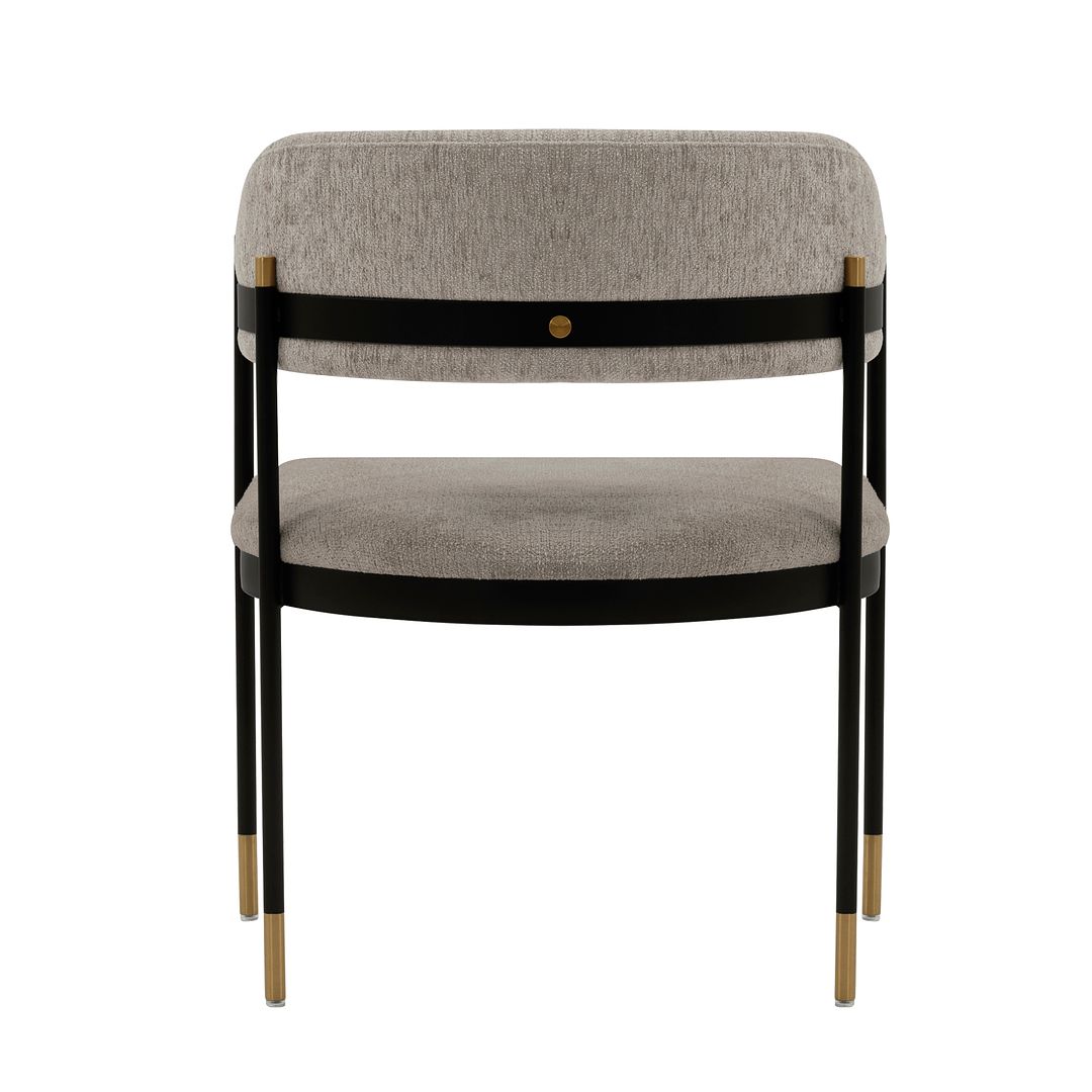Manhattan Comfort Modern Lia Boucle Dining Armchair In Stone