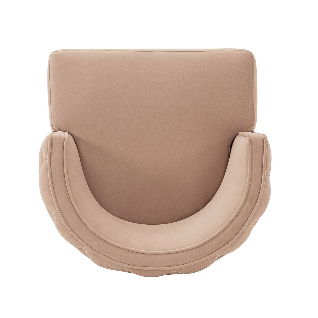 Manhattan Comfort Modern Maya 2-Piece Tufted Velvet Dining Chair In Nude