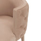 Manhattan Comfort Modern Maya 2-Piece Tufted Velvet Dining Chair In Nude