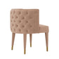 Manhattan Comfort Modern Maya 2-Piece Tufted Velvet Dining Chair In Nude
