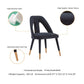 Manhattan Comfort Modern Neda 2-Piece Velvet Dining Chair In Midnight Blue