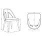 Manhattan Comfort Modern Neda 2-Piece Velvet Dining Chair In Midnight Blue