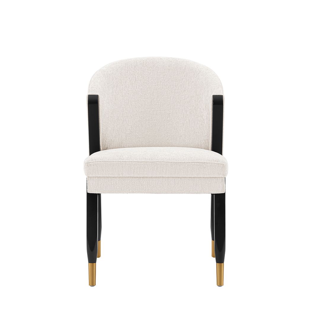 Manhattan Comfort Modern Ola 2-Piece Boucle Dining Chair In Cream