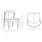 Manhattan Comfort Modern Ola 2-Piece Boucle Dining Chair In Cream
