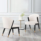 Manhattan Comfort Modern Ola 2-Piece Boucle Dining Chair In Cream