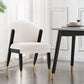 Manhattan Comfort Modern Ola 2-Piece Boucle Dining Chair In Cream