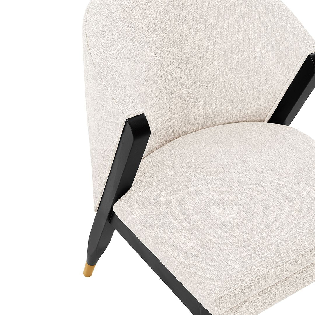 Manhattan Comfort Modern Ola 2-Piece Boucle Dining Chair In Cream