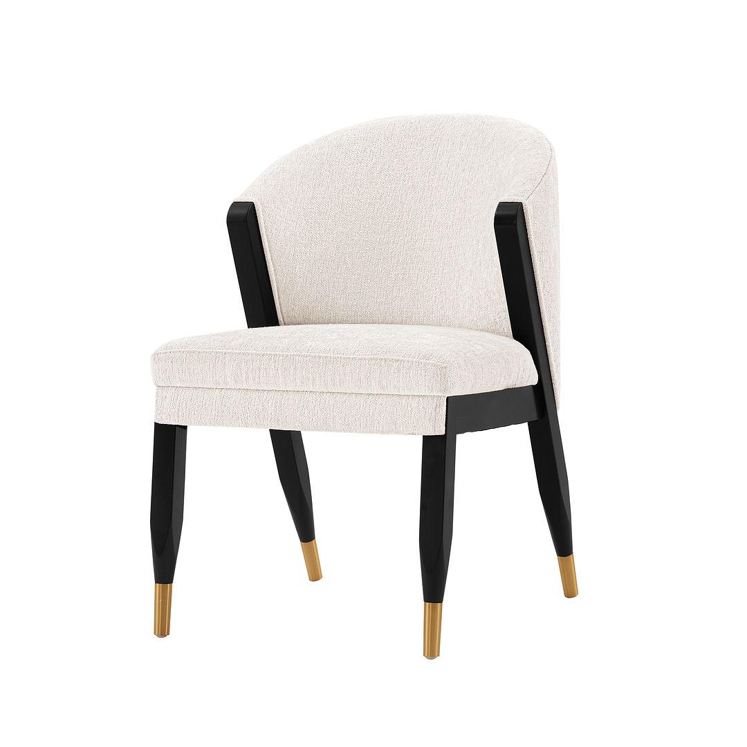 Manhattan Comfort Modern Ola 2-Piece Boucle Dining Chair In Cream