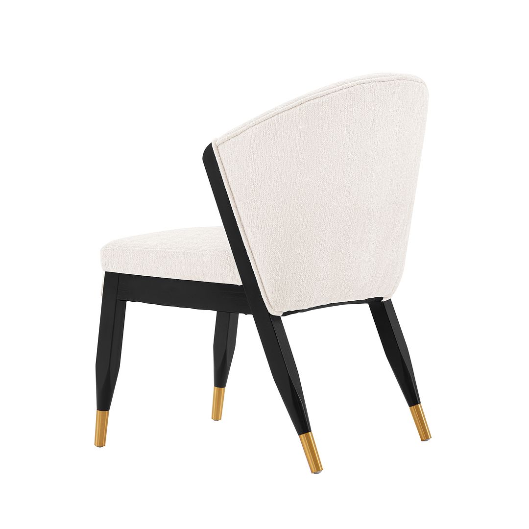 Manhattan Comfort Modern Ola 2-Piece Boucle Dining Chair In Cream